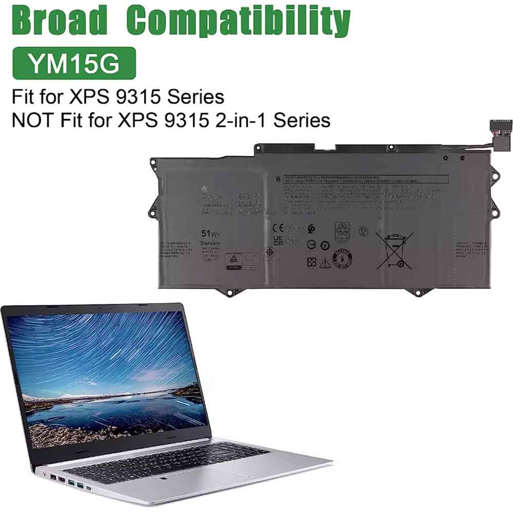 YM15G Laptop Akkus